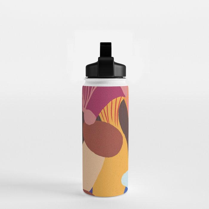 Mushroom abstract pattern Water Bottle Gallery Image 2