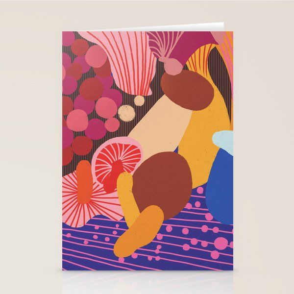 Mushroom abstract pattern Stationery Card Gallery Image 2