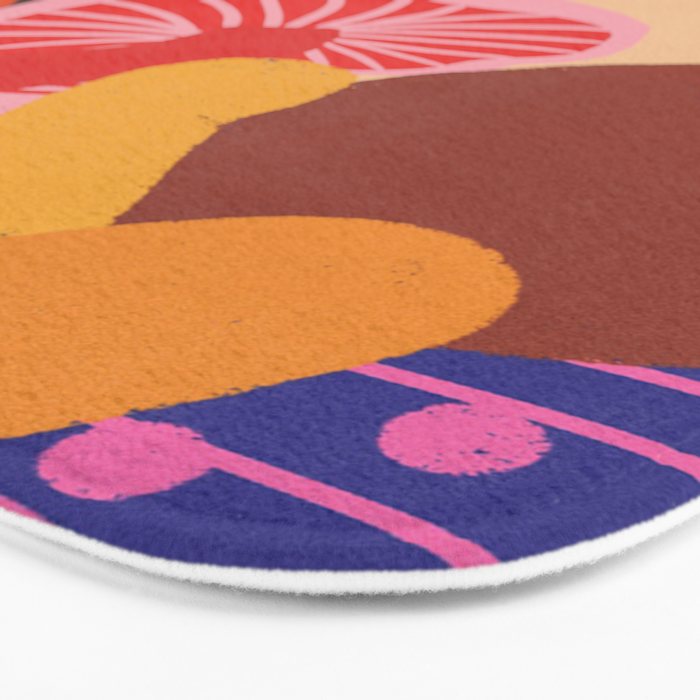 Mushroom abstract pattern Bath Mat Gallery Image 3