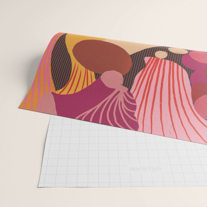 Mushroom abstract pattern Wrapping Paper Gallery Image 2