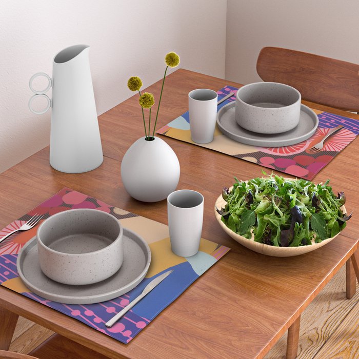 Mushroom abstract pattern Placemat Gallery Image 2
