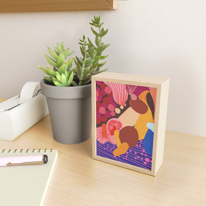 Mushroom abstract pattern Mini Art Print Gallery Image 2