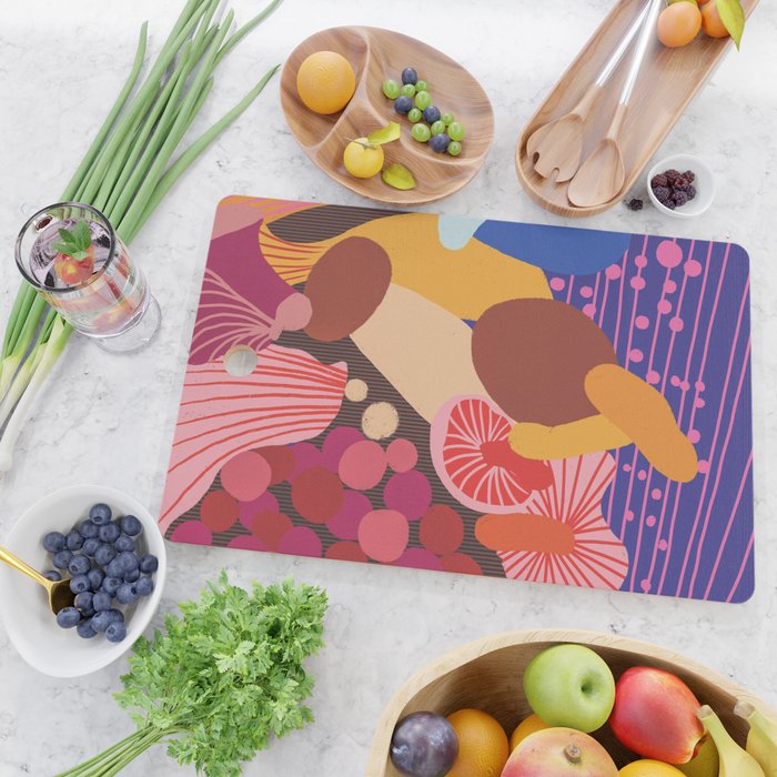 Mushroom abstract pattern Cutting Board Gallery Image 2