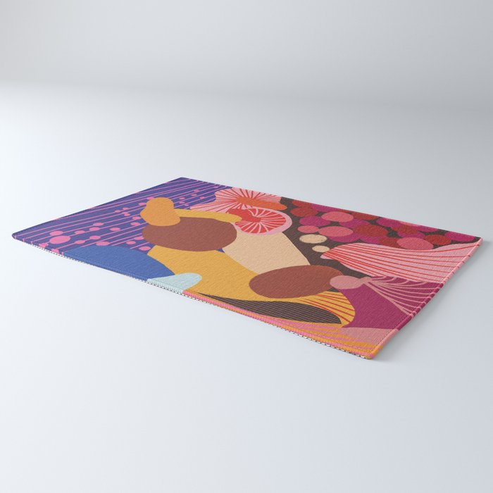 Mushroom abstract pattern Rug Gallery Image 3