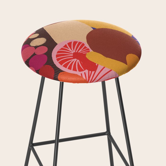 Mushroom abstract pattern Stool Gallery Image 2