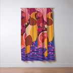 Mushroom abstract pattern Window Curtain Gallery Image 3
