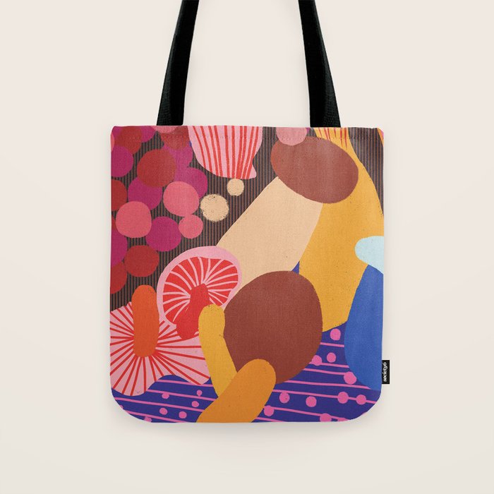 Mushroom abstract pattern Tote Bag Gallery Image 1