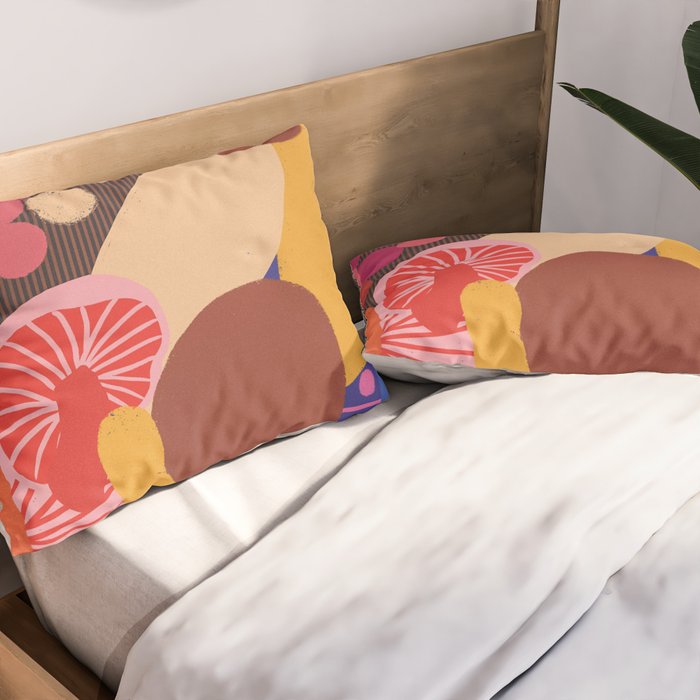 Mushroom abstract pattern Pillow Sham Gallery Image 2