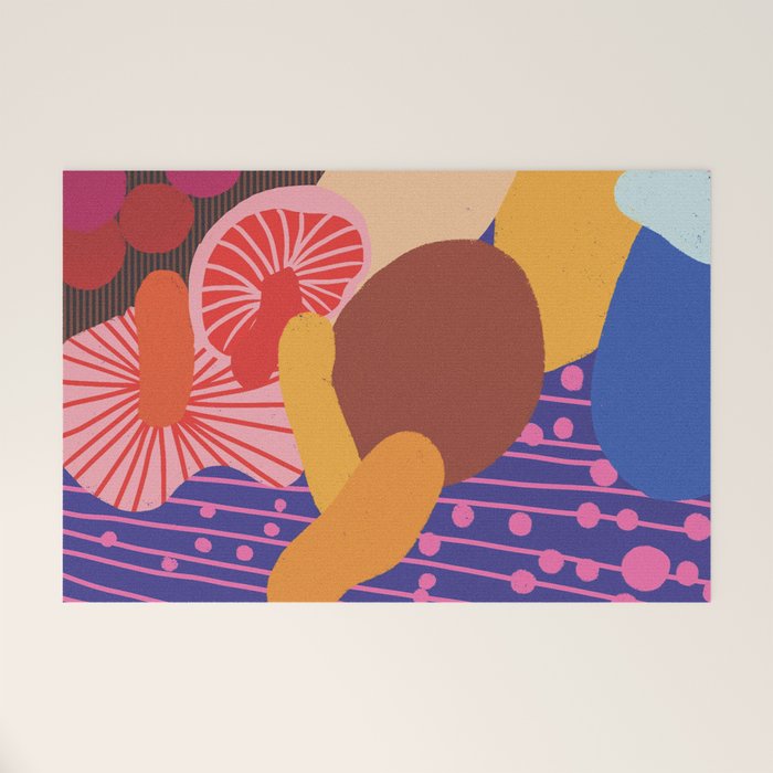 Mushroom abstract pattern Welcome Mat Gallery Image 1
