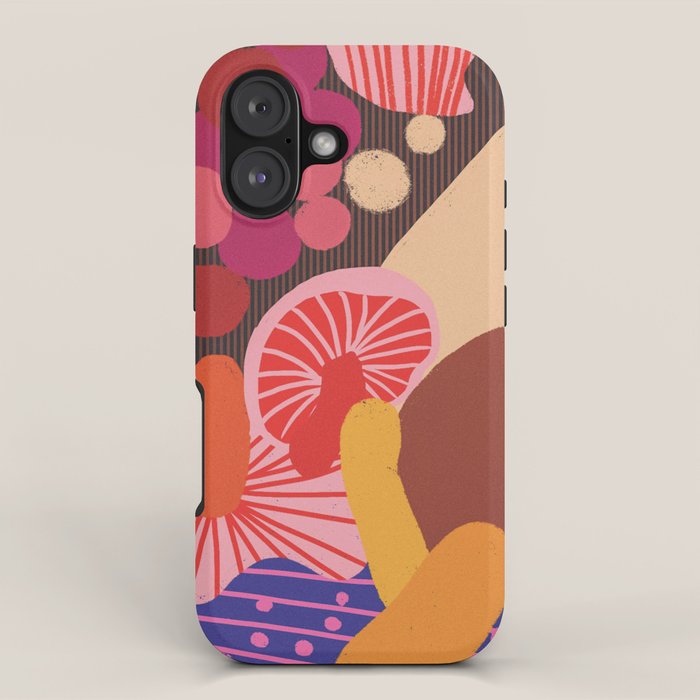 Mushroom abstract pattern iPhone Case Gallery Image 1