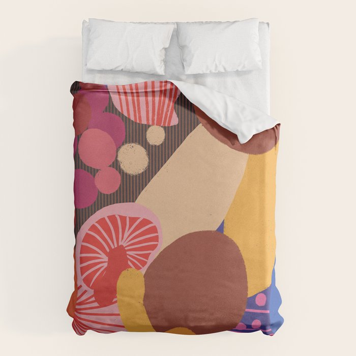 Mushroom abstract pattern Duvet Cover Gallery Image 6