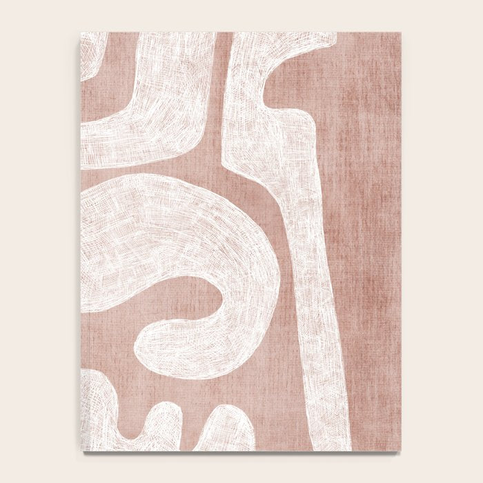 Terracotta White Shapes Abstract Artwork Notebook Gallery Image 4