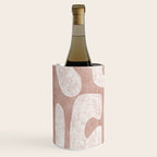 Terracotta White Shapes Abstract Artwork Wine Chiller Gallery Image 2