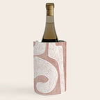 Terracotta White Shapes Abstract Artwork Wine Chiller Gallery Image 3