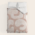 Terracotta White Shapes Abstract Artwork Duvet Cover Gallery Image 6