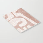 Terracotta White Shapes Abstract Artwork Notebook Gallery Image 2