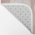 Terracotta White Shapes Abstract Artwork Bath Mat Gallery Image 2