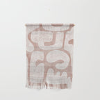 Terracotta White Shapes Abstract Artwork Wall Hanging Gallery Image 1