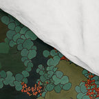 Japandi Wall Art Maximalist japanese chinoiserie Bird wabi sabi green Heron Painting for living room Comforter Gallery Image 4