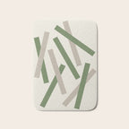 Lines Misaligned - Green Bath Mat Gallery Image 1