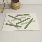 Lines Misaligned - Green Rug Gallery Image 1