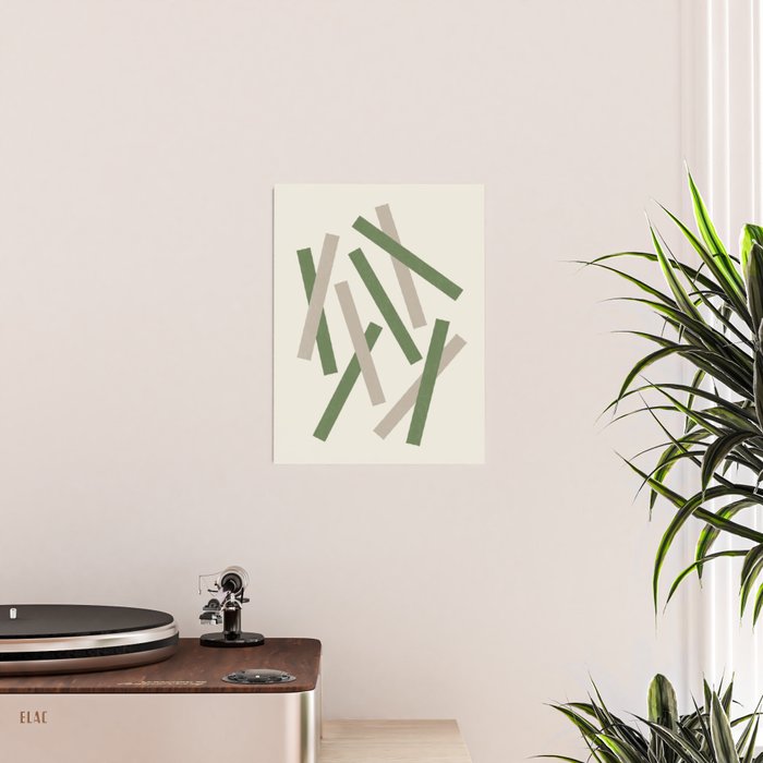 Lines Misaligned - Green Poster Gallery Image 2