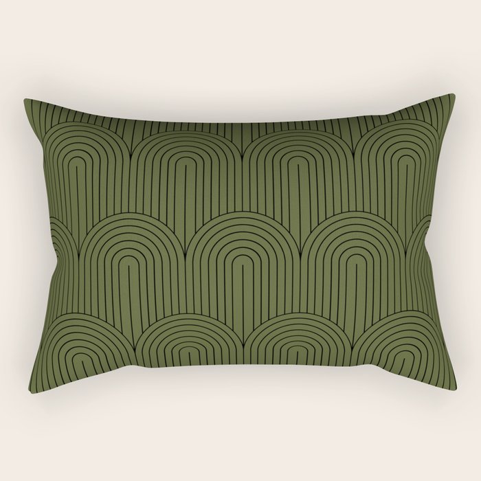 Art Deco Arch Pattern VIII Rectangular Pillow Gallery Image 1