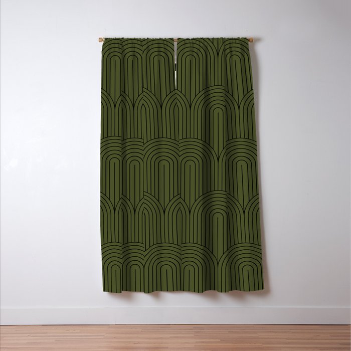Art Deco Arch Pattern VIII Window Curtain Gallery Image 3
