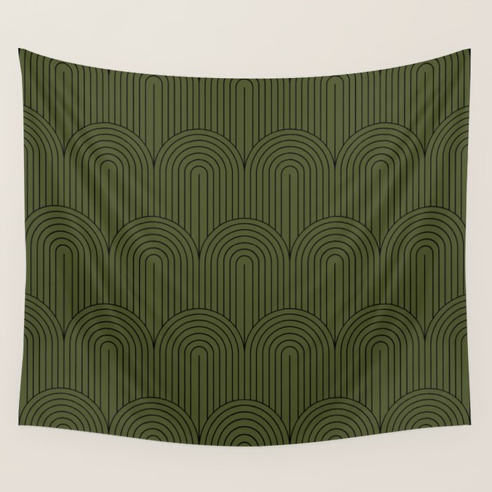 Art Deco Arch Pattern VIII Wall Tapestry Gallery Image 4