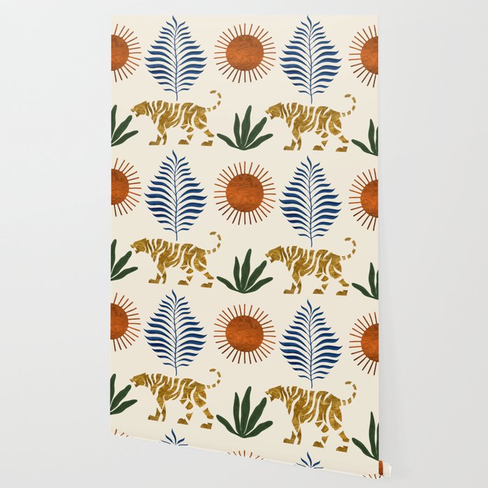 Jungle Tiger Print Wallpaper Gallery Image 2