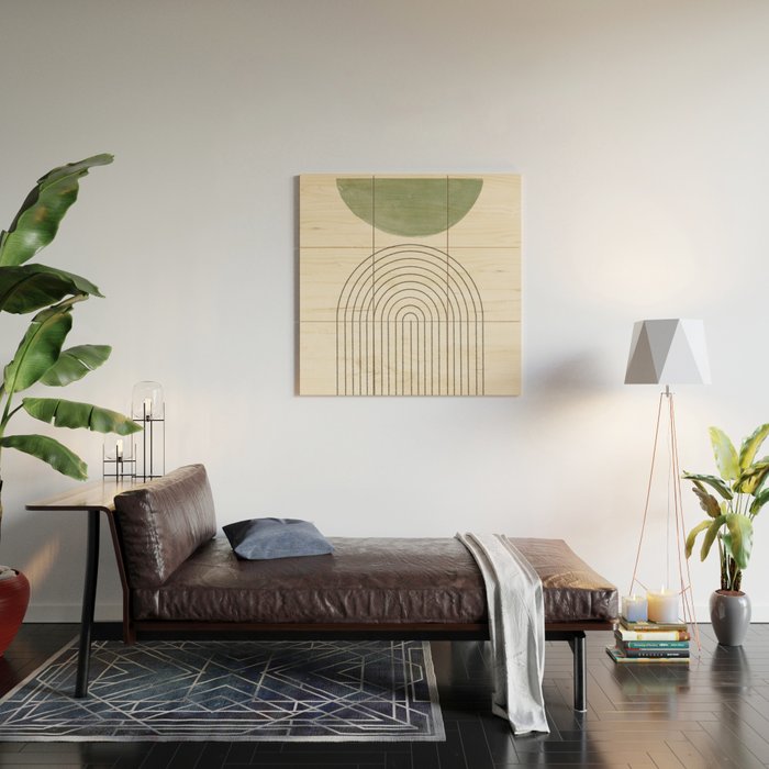 Green Moon Arch Wood Wall Art Gallery Image 2