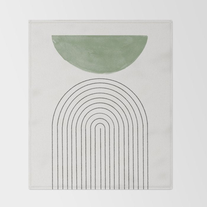 Green Moon Arch Throw Blanket Gallery Image 2