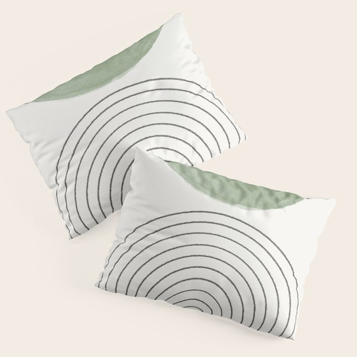 Green Moon Arch Pillow Sham Gallery Image 1
