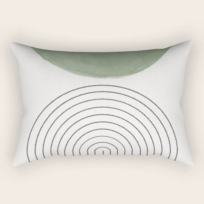 Green Moon Arch Rectangular Pillow Gallery Image 2