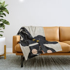Black Hair No. 4 Throw Blanket Gallery Image 1