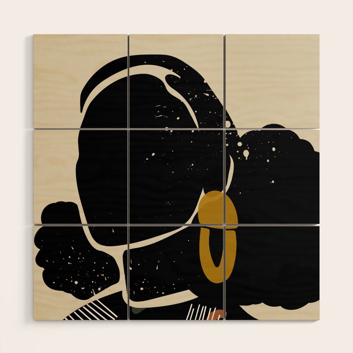 Black Hair No. 4 Wood Wall Art Gallery Image 1