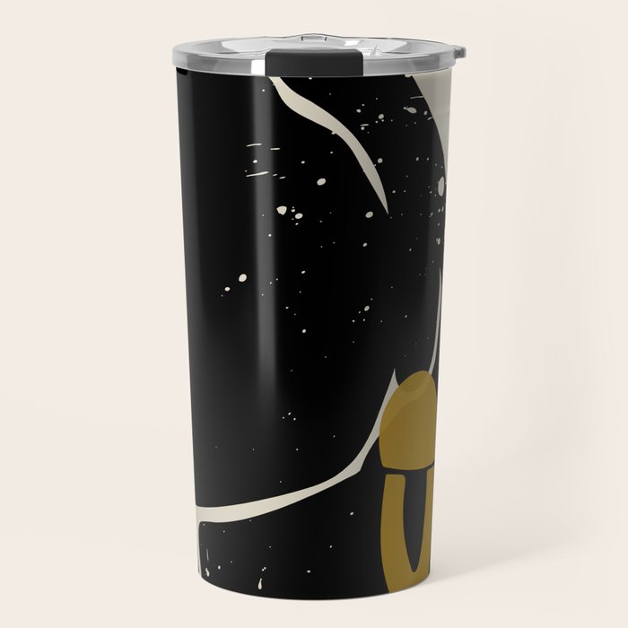 Black Hair No. 4 Travel Mug Gallery Image 1