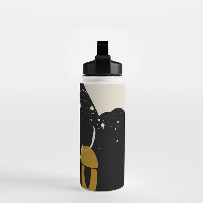 Black Hair No. 4 Water Bottle Gallery Image 2