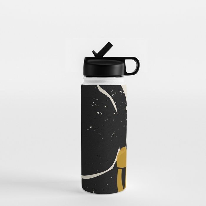 Black Hair No. 4 Water Bottle Gallery Image 1