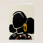 Black Hair No. 4 Stationery Card Gallery Image 2