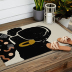 Black Hair No. 4 Outdoor Rug Gallery Image 2