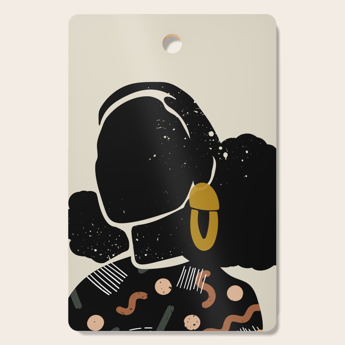 Black Hair No. 4 Cutting Board Gallery Image 1