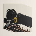 Black Hair No. 4 Wrapping Paper Gallery Image 3