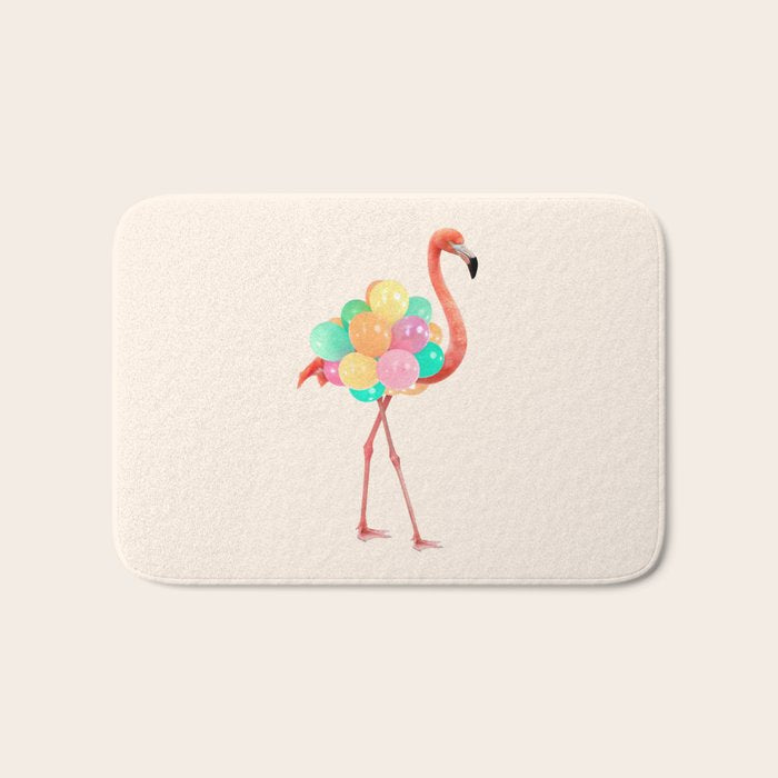 FLAMINGO PARTY Bath Mat Gallery Image 1