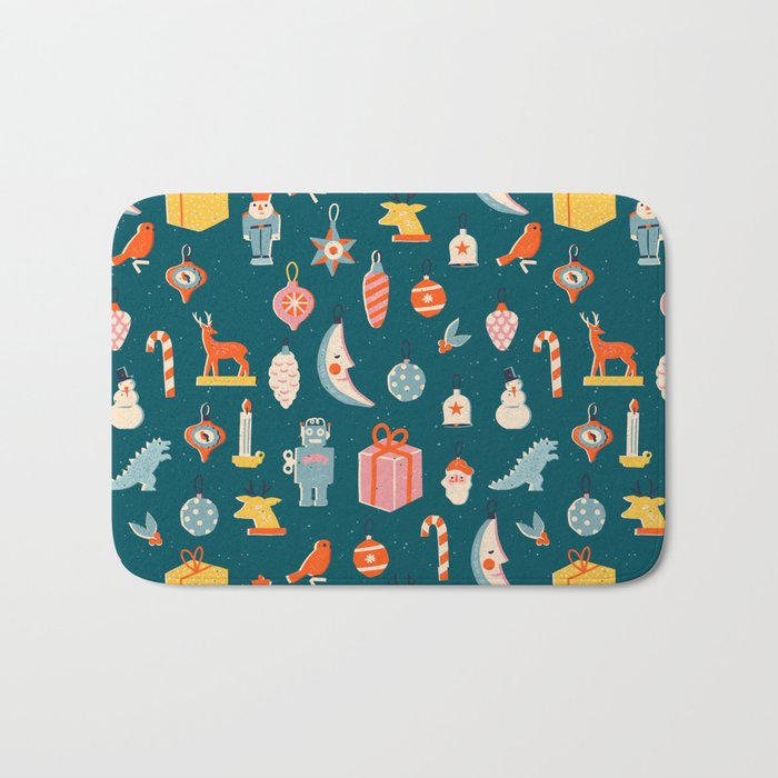 Christmas vintage toys Bath Mat Gallery Image 1