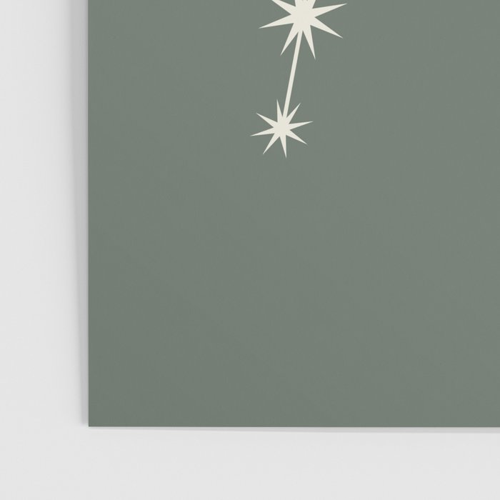 Aquarius Zodiac Star Constellation Line Art Sage Poster Gallery Image 3