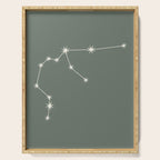 Aquarius Zodiac Star Constellation Line Art Sage Serving Tray Gallery Image 1