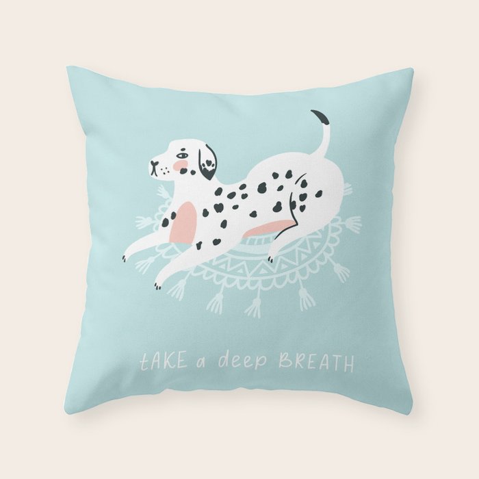 Cute dalmatian Throw Pillow Gallery Image 6