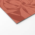 Victorian Iris Damask Pattern Red Orange Welcome Mat Gallery Image 2