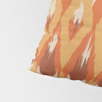 Boho Art, Geometric, Ikat Pattern, Blue, Orange, Yellow Pillow Sham Gallery Image 4